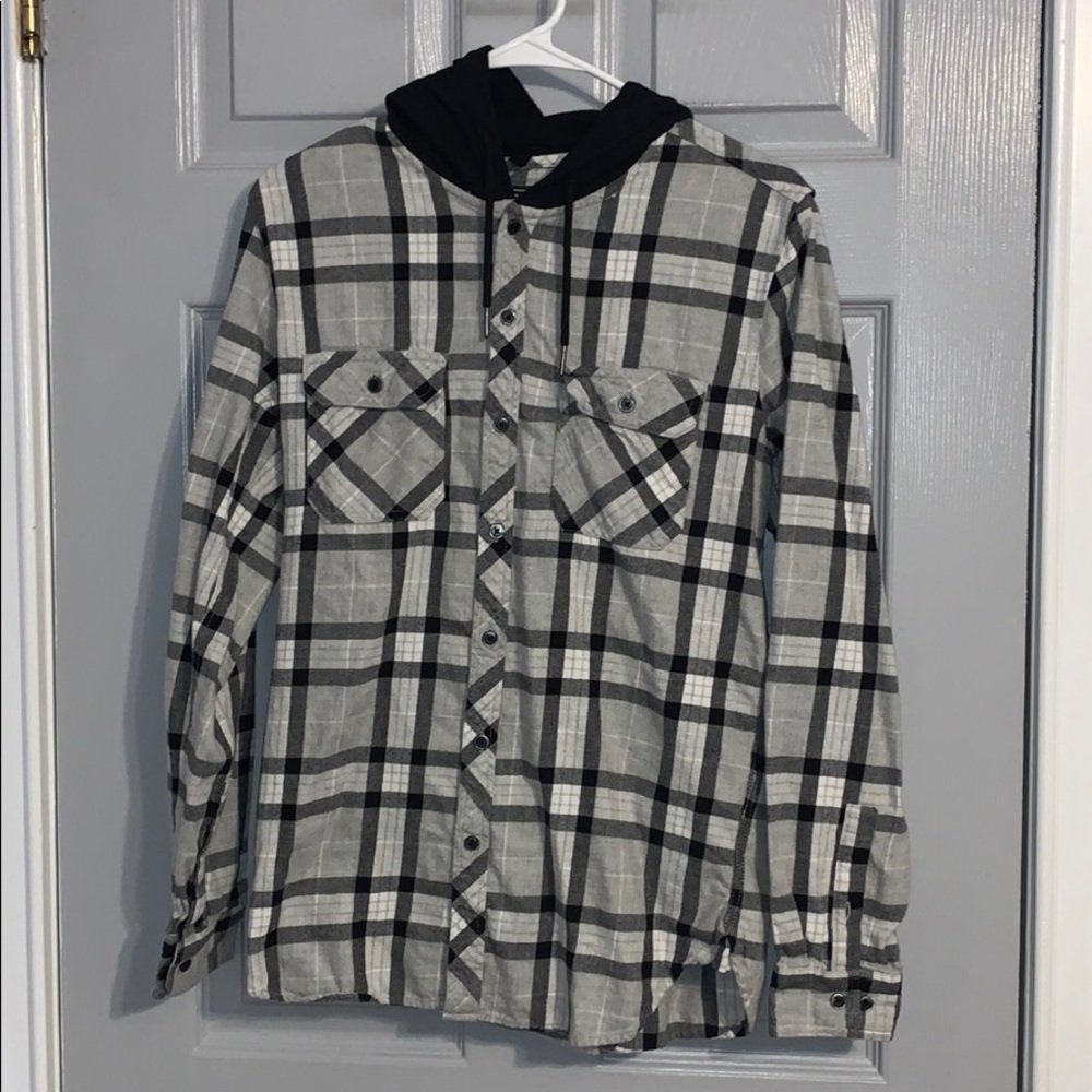Hooded Flannel Shirt